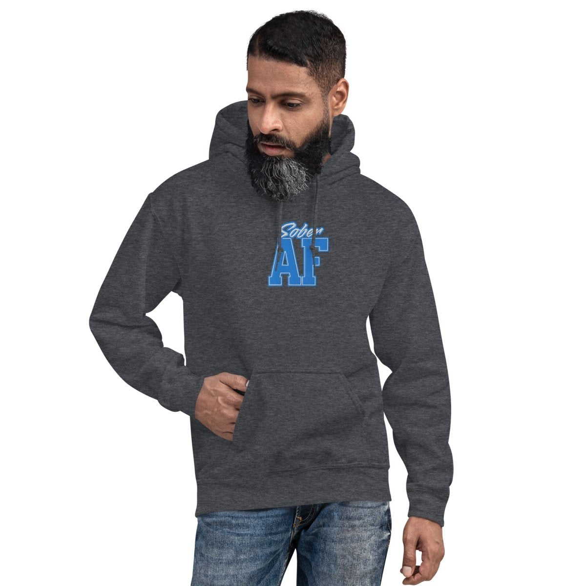 Sober AF Premium Embroidered Unisex Hoodie - Soft Cotton Pullover Sweatshirt for Men & Women | Perfect for Casual Wear, Street Style & Everyday Comfort