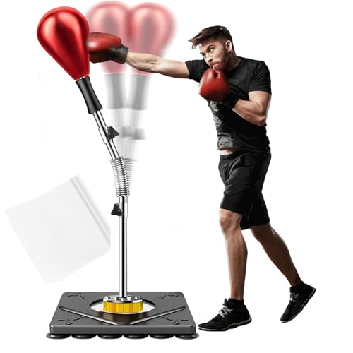 Red Punching Bag with Floor Sticker
