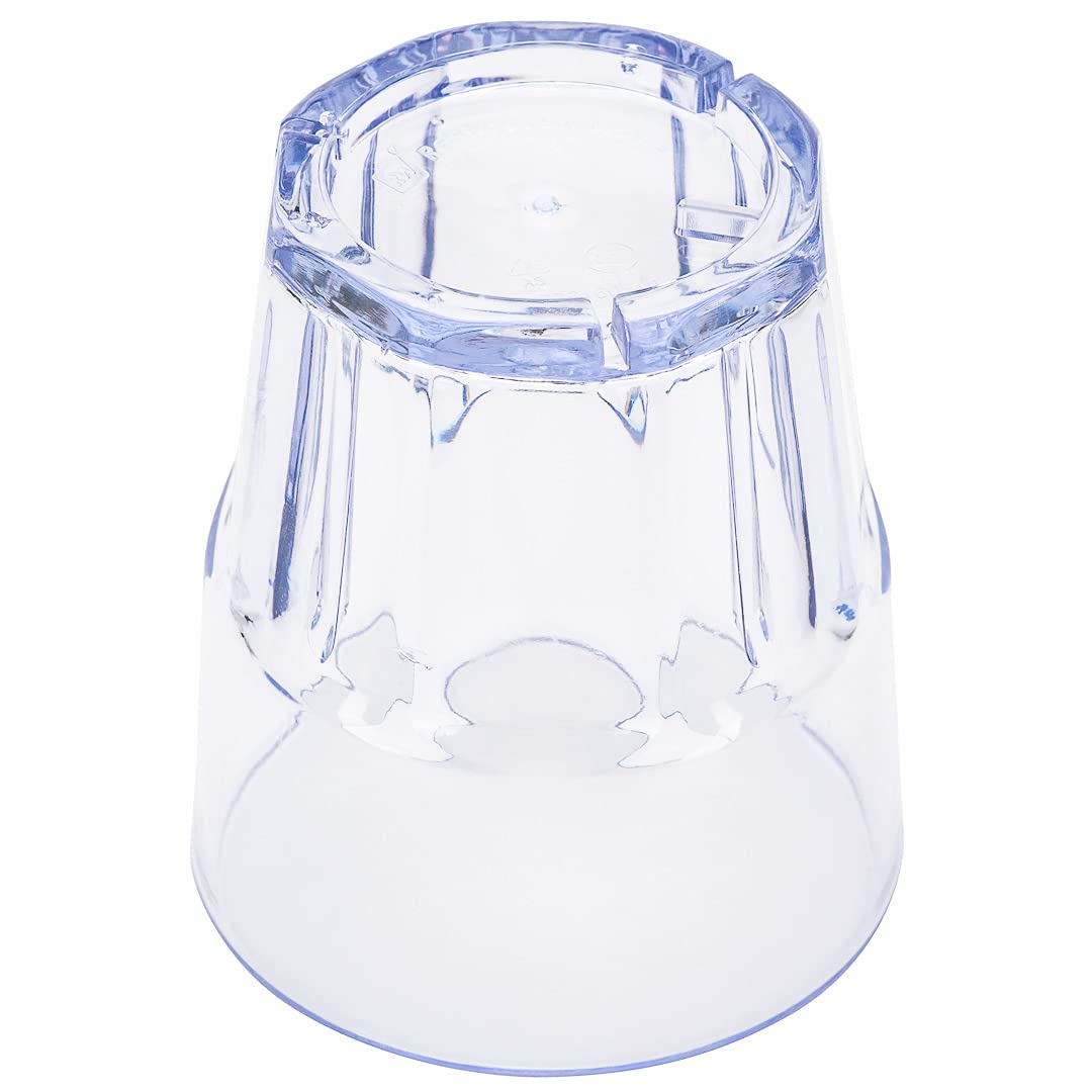Bev Tek 12oz Shatter-Resistant Plastic Tumblers - Set of 10 Clear Stackable Drinking Cups, Dishwasher Safe & Restaurant Style - Perfect for Parties, Restaurants, and Outdoor Events