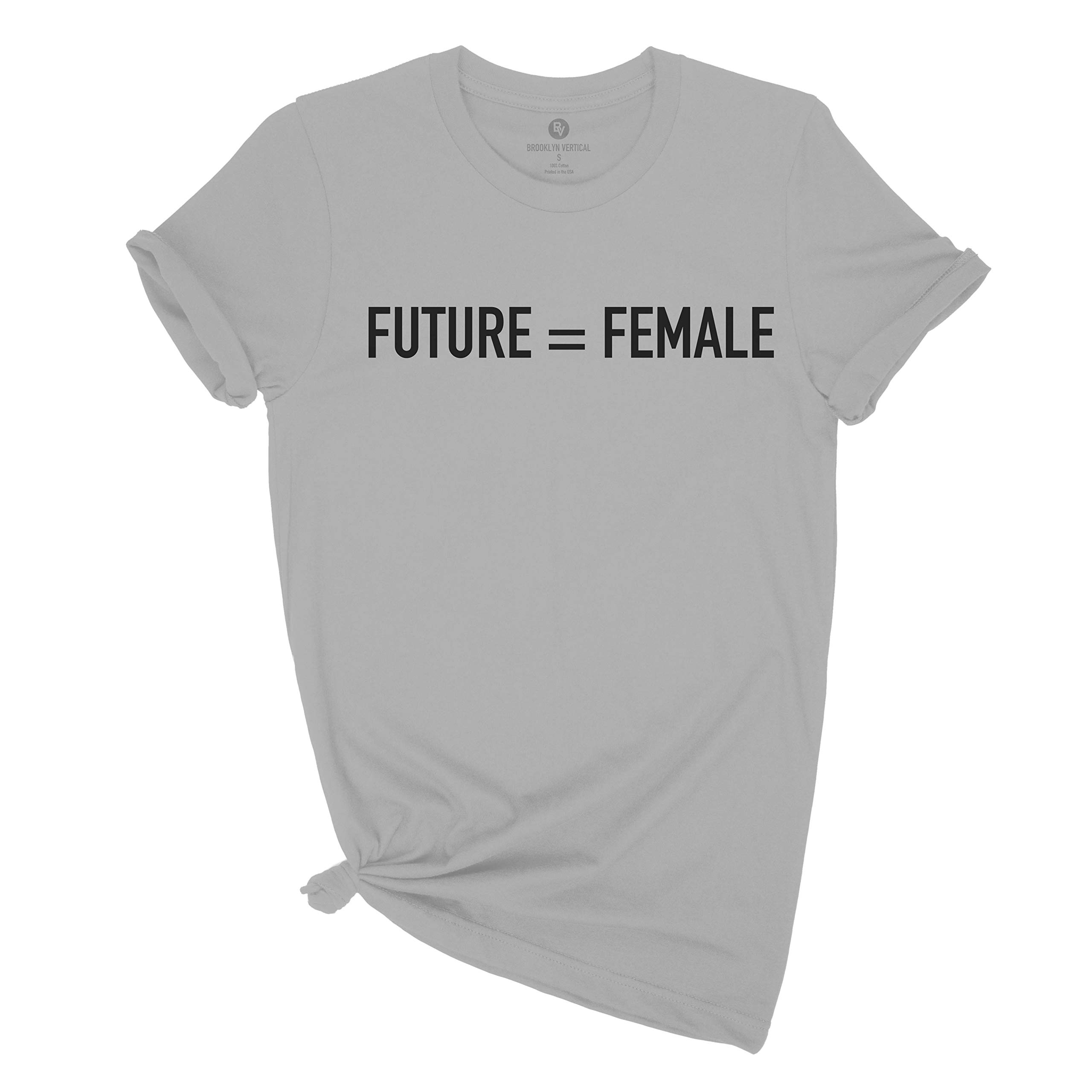 Brooklyn Vertical Future is Female Cute T-Shirt for Women & Girls - Trendy Feminist Graphic Tee for Everyday Wear, Casual Outfits & Girl Power Events
