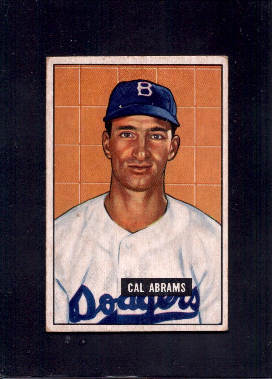 1951 Cal Abrams Bowman #152 Dodgers Rookie Baseball Card - Vintage Collectible Sports Memorabilia for Baseball Fans and Card Collectors - Perfect for Display, Gifts, and Investment