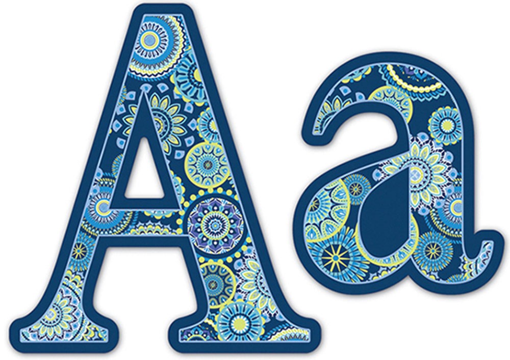 Blue Harmony Circle Letters - Decorative Alphabet Letters for Wall Decor, DIY Crafts, and Party Decorations