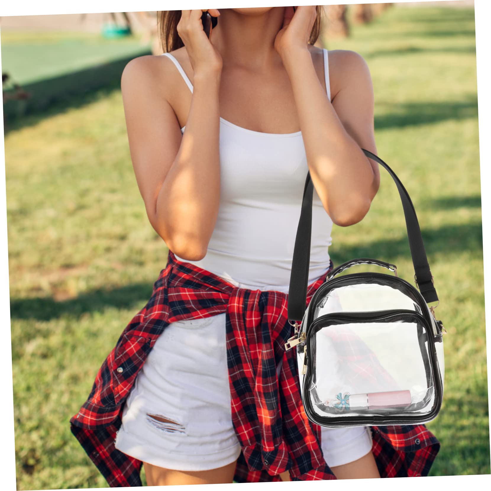 Gogogmee Women's Crossbody Shoulder Bag - PVC Tote Purse for Work & Travel | Lightweight Small Handbag for Daily Use, Shopping & Outings