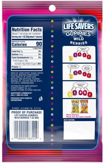 LIFE SAVERS Wild Berry Gummy Candy - 12 Pack (7 oz Each) | Gluten Free Bulk Snacks for Kids & Adults | Variety Pack of Fruit Flavored Jelly Treats | Perfect for Lunchboxes, Parties, Movie Nights & Office Snacks