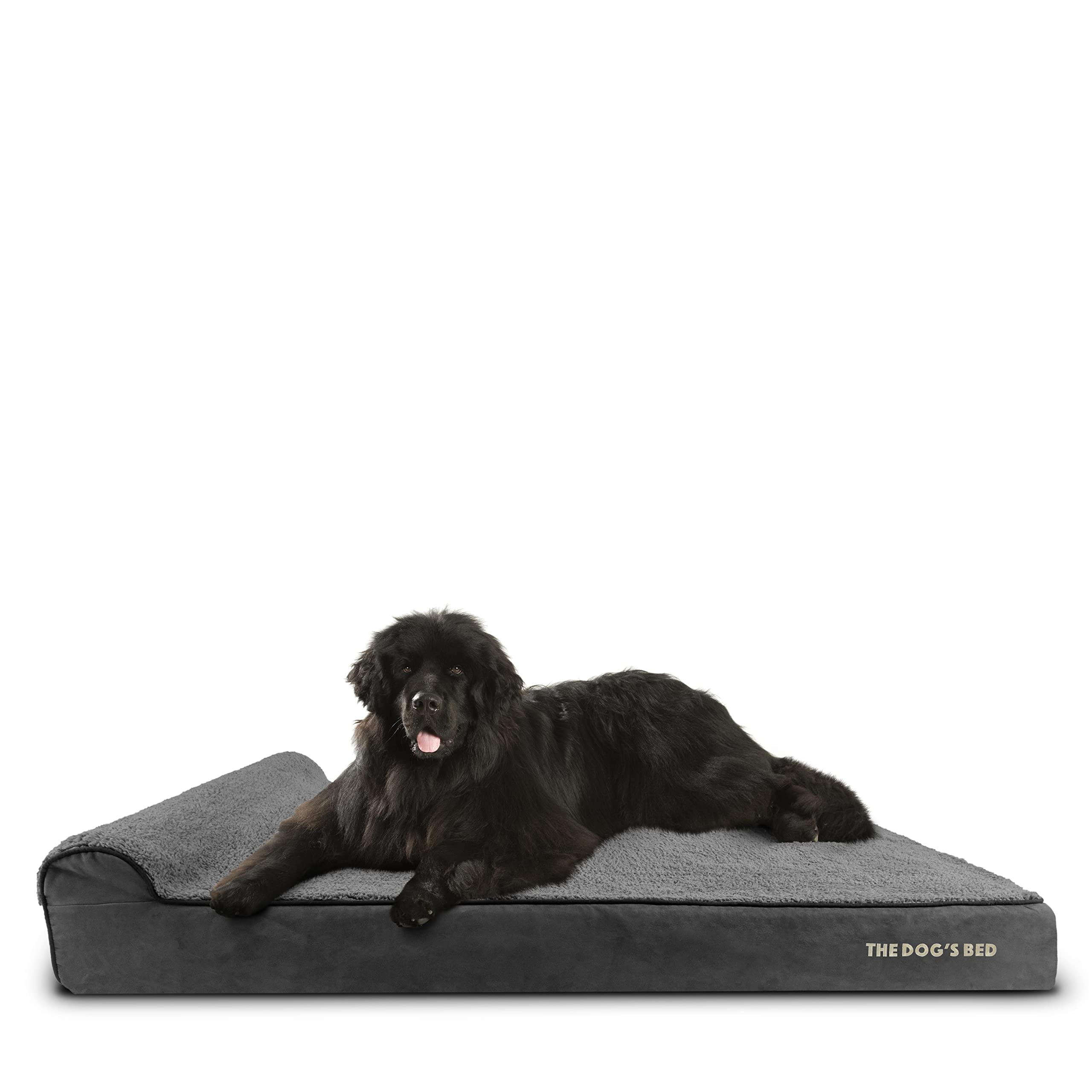 Orthopedic Dog Bed for Large & Extra Large Dogs - Memory Foam Headrest, Supportive & Calming Pet Bed with Waterproof Washable Cover (Sizes M-XXXL) - Perfect for Home, Crate & Travel Use