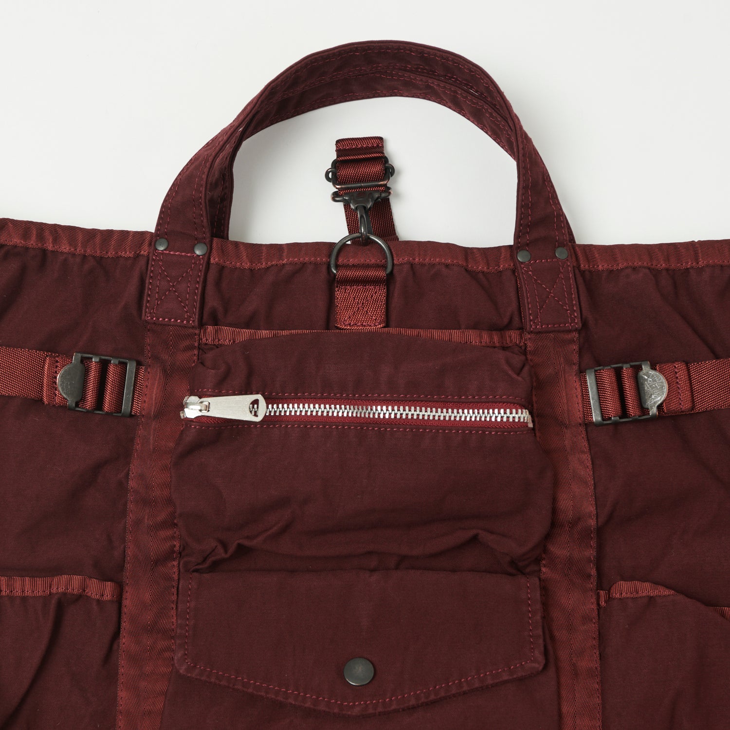 Porter Yoshida & Co. Crag 2-Way Rucksack Backpack - Burgundy Red for Travel, Hiking & Daily Commute | Durable Water-Resistant Design