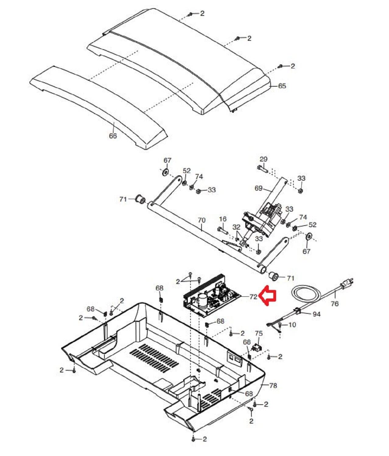 Original Title: Lower Motor Control Board Controller 392478 Works with Epic Treadmill   Optimized Title: Epic Treadmill Lower Motor Control Board Controller 392478 - Replacement Part for Smooth Treadmill Operation | Home Gym & Fitness Equipment Repair