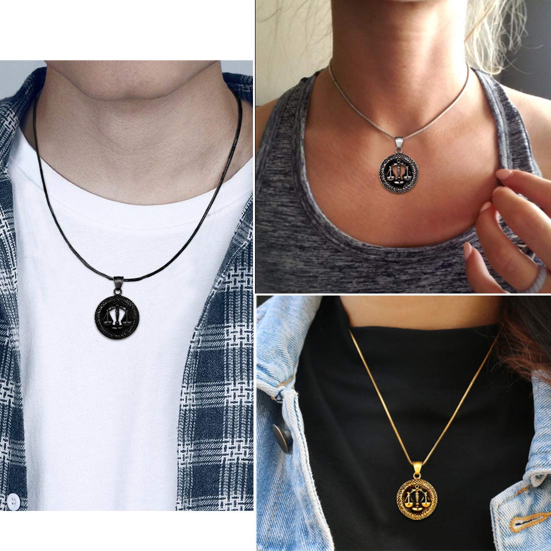 12 Zodiac Necklace - 316L Stainless Steel Constellation Pendant for Men & Women | Birthday Gift & Astrology Jewelry