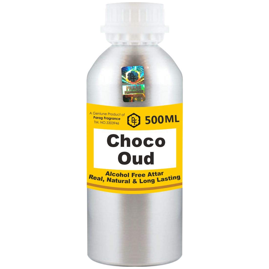 Premium Parag Fragrances Choco Oud Attar 500ml - Alcohol-Free Long Lasting Perfume Oil for Men & Women | Luxury Arabian Scent for Daily Wear, Special Occasions & Religious Ceremonies | Wholesale Perfume Oil Pack | Itra | Fragrance Oil | Scent Oil