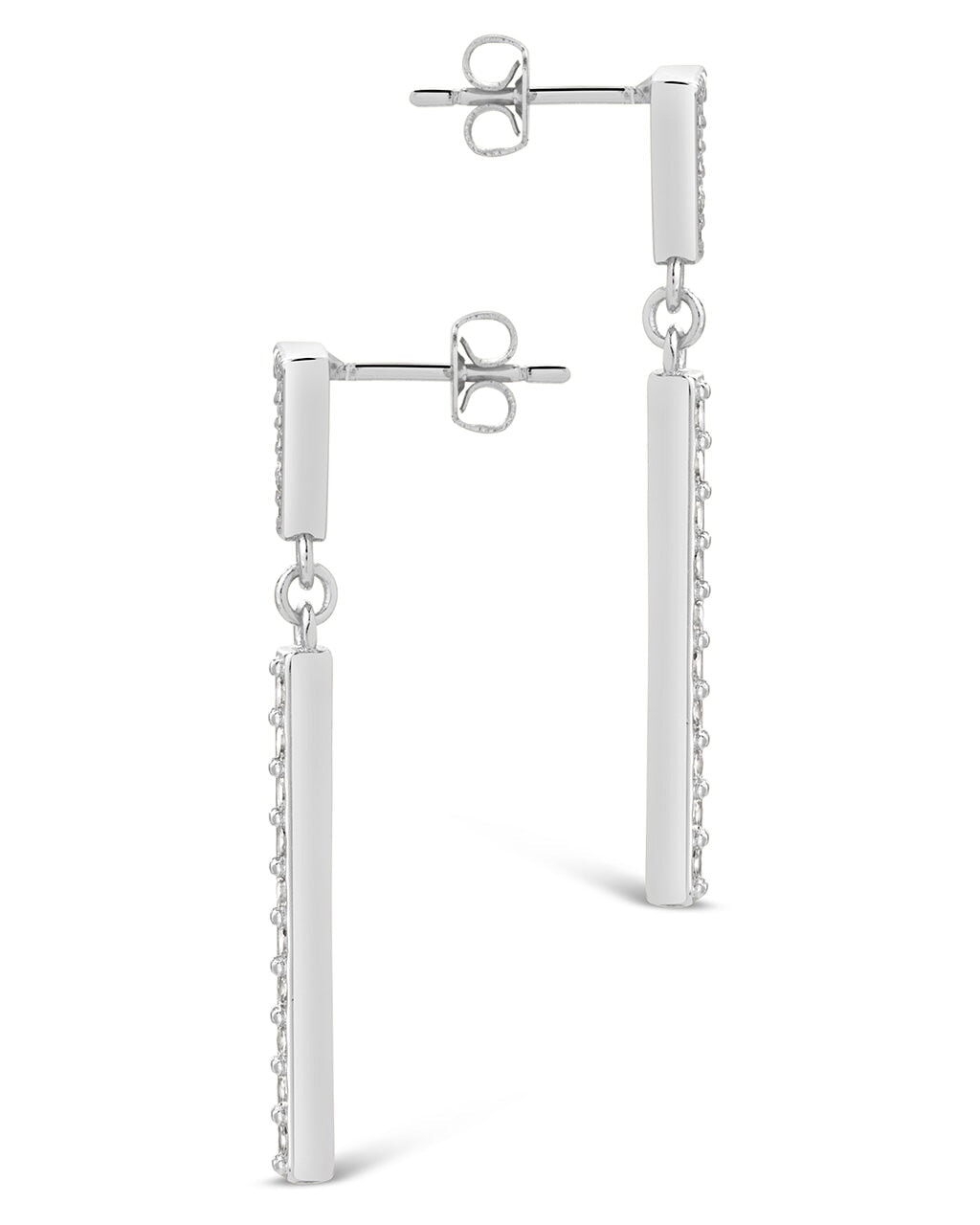 Kiki CZ Drop Stud Earrings for Women - Sparkling Cubic Zirconia Dangle Earrings for Party, Wedding & Everyday Wear