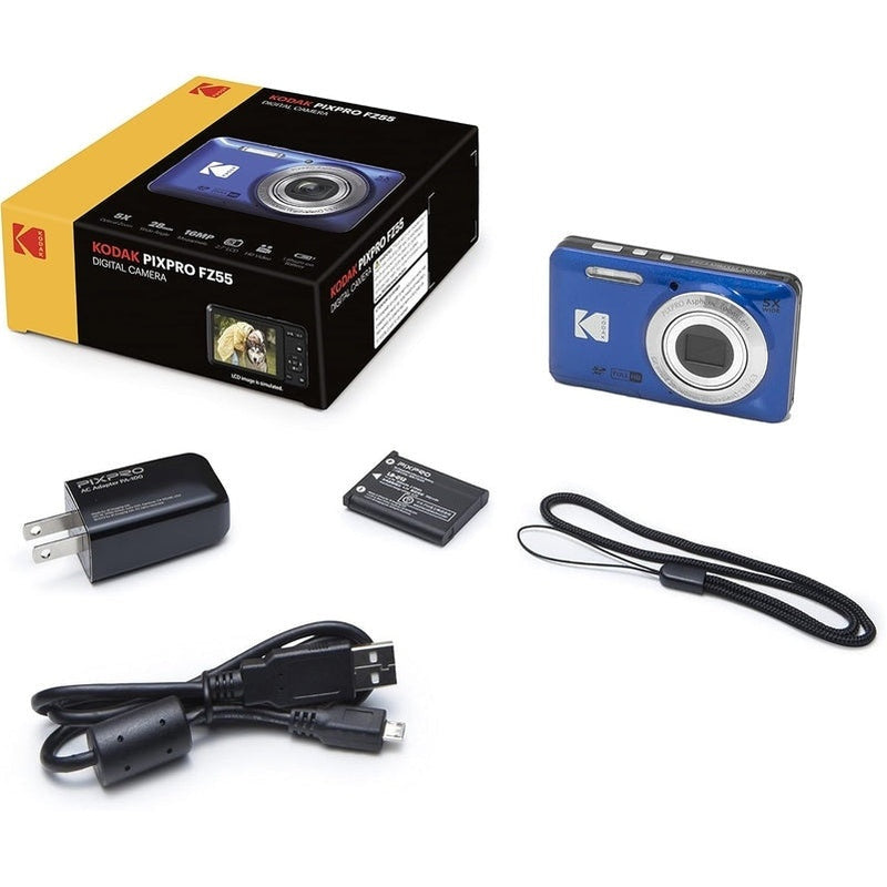 Kodak PIXPRO FZ55 Digital Camera 16MP 4X Optical Zoom 1080P HD Video - Perfect for Travel, Vlogging & Family Photography