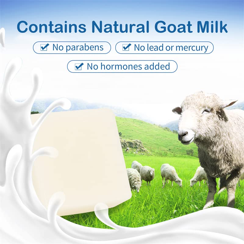**Organic Goat's Milk & Natural Sea Salt Bar Soap – 3.5 Oz Each (2-Pack, 7 oz) – Deep Cleansing for Acne, Pores & Problem Skin – Gentle Face, Body & Hand Wash for Men & Women – Ideal for Sensitive, Oily & Dry Skin | Perfect for Daily Skincare & Spa Relaxation**