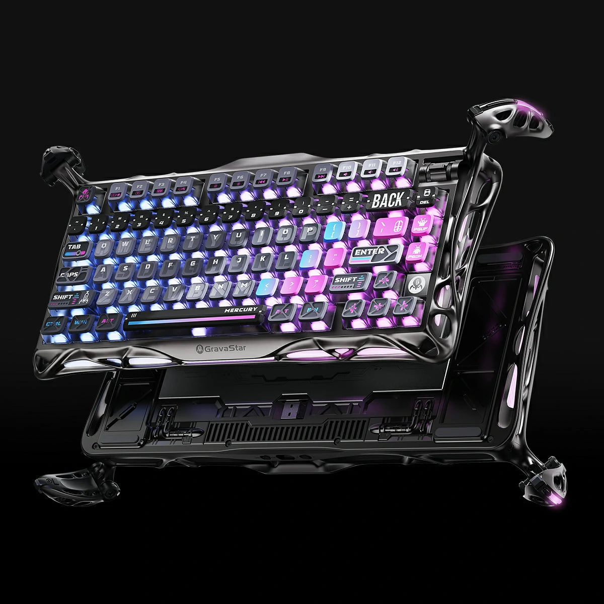 Mercury K1 Pro Special Edition Cyberpunk Gaming Keyboard - Mechanical RGB Backlit for PC, Mac, PS5 - Perfect for Esports, FPS & MMO Gaming