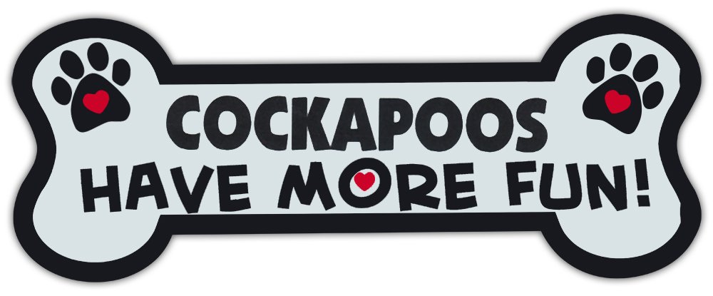 Dog Bone Shaped Magnets for Cars & Mailboxes - Fun Cockapoo Design