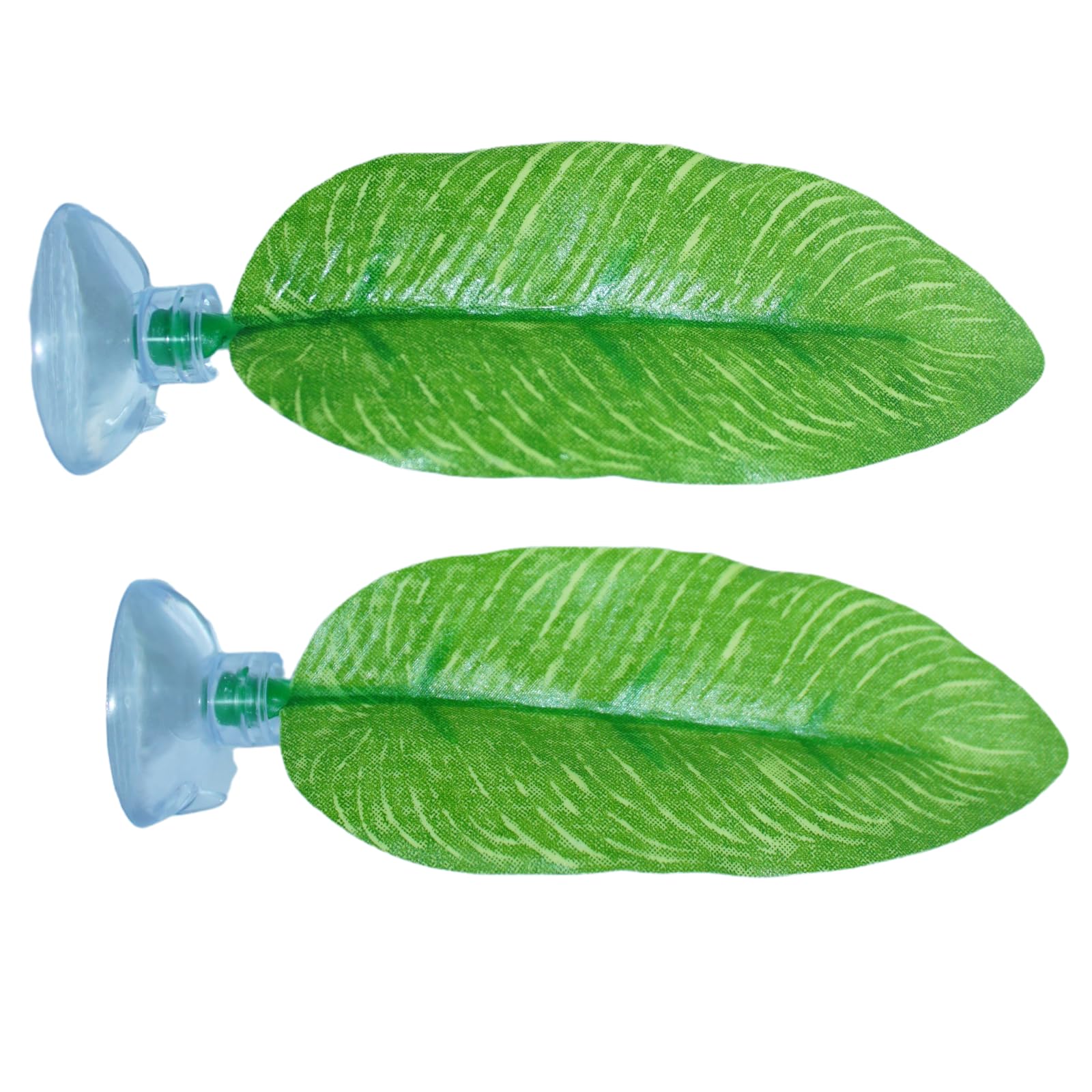 DOBA No Wire Betta Bed Leaf Hammock - 2 Pack Silk Betta Fish Leaf Hammock Pad with Realistic Design, Lightweight Aquarium Plant Decor for Fish Tank Hideout & Resting Spot - Perfect for Betta Fish Toys and Aquarium Decorations (Green)