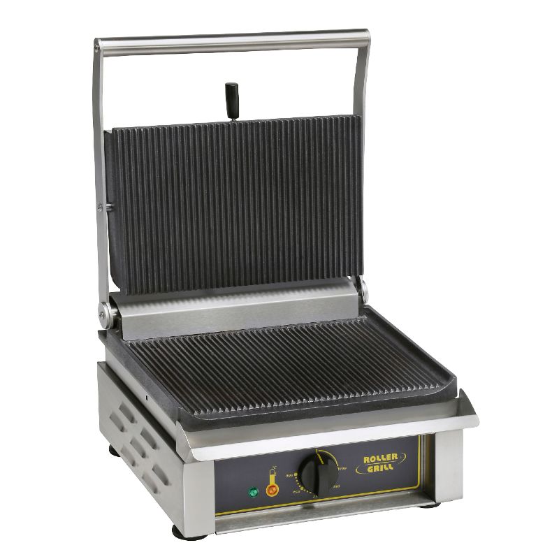 Equipex Panini Press Grill - 1750W Professional Sandwich Maker with Grooved Top & Bottom Plates for Perfect Paninis - Ideal for Home, Restaurants & Catering Events