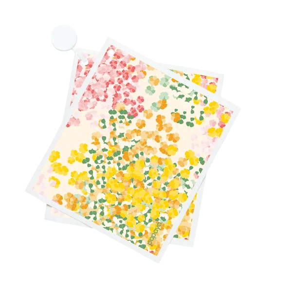 Eco-Friendly Papaya Reusable Paper Towels - Washable & Sustainable Kitchen Cloths for Cleaning, Spills & Everyday Use