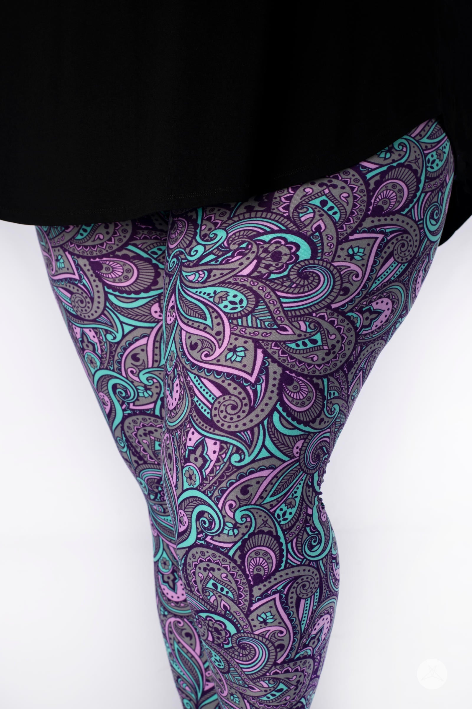 Happy Daze Women's Floral Pattern Leggings - High Waisted Yoga Pants for Workout, Running & Lounge Wear