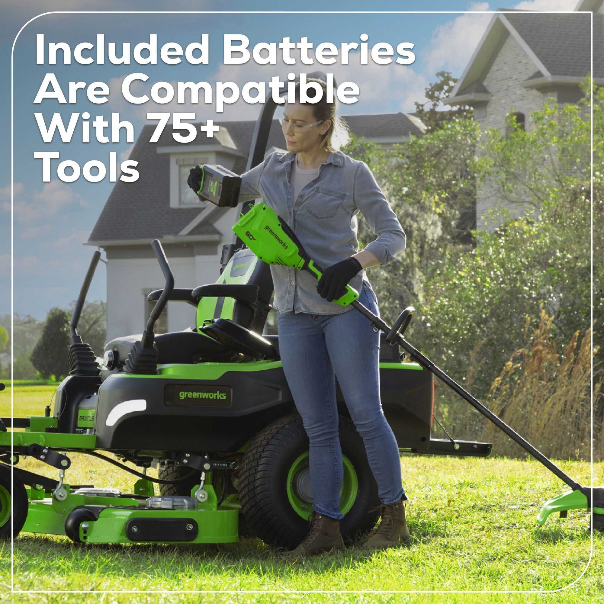 60V 60-Inch MaximusZ Zero Turn Mower with (2) 20.0Ah & (4) 8.0Ah Batteries + 1.5KW Fast Charger - Perfect for Large Yards, Commercial Landscaping & Heavy-Duty Lawn Care