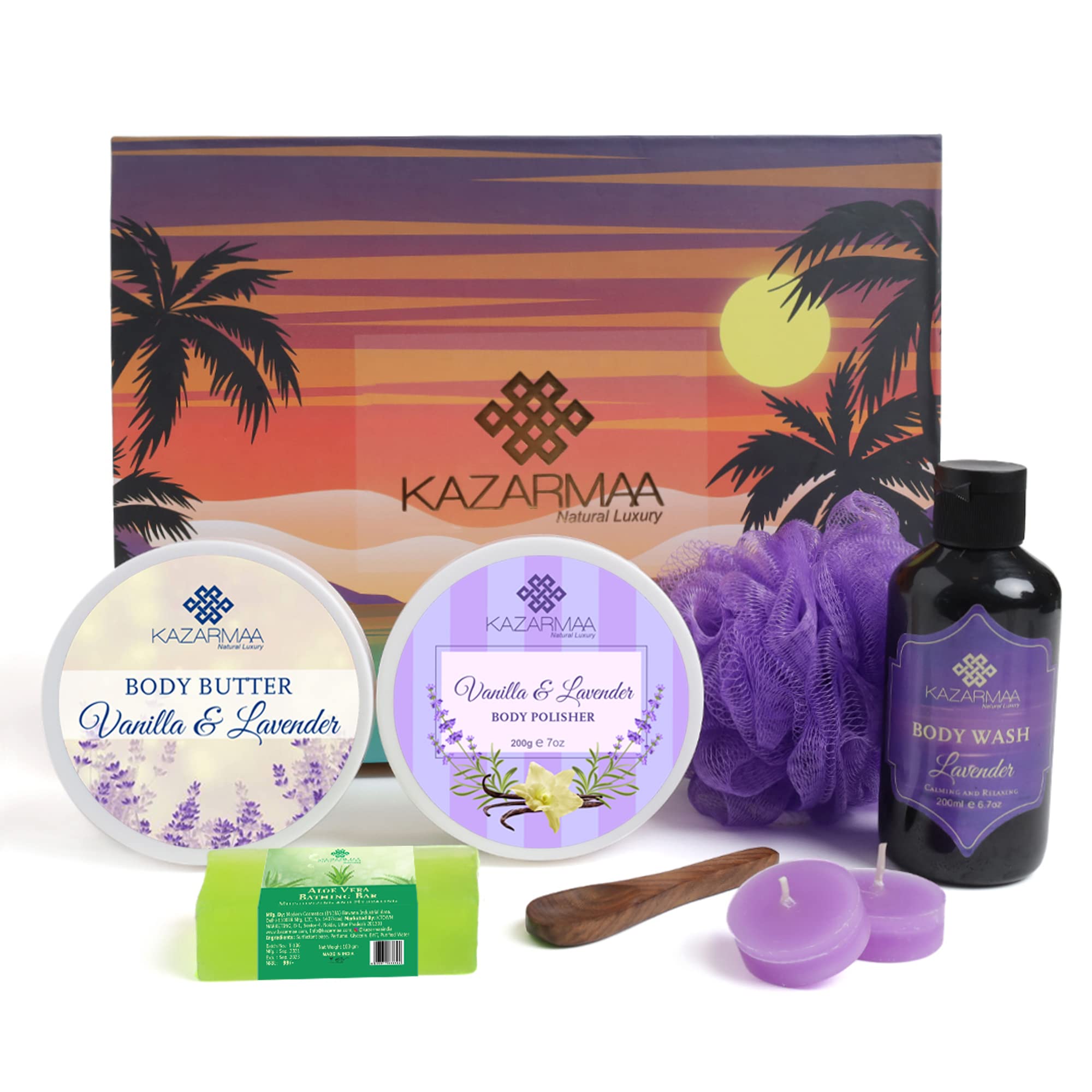 KAZARMAA Skin Care Gift Set - Body Scrub & Butter for Spa & Tan Removal
