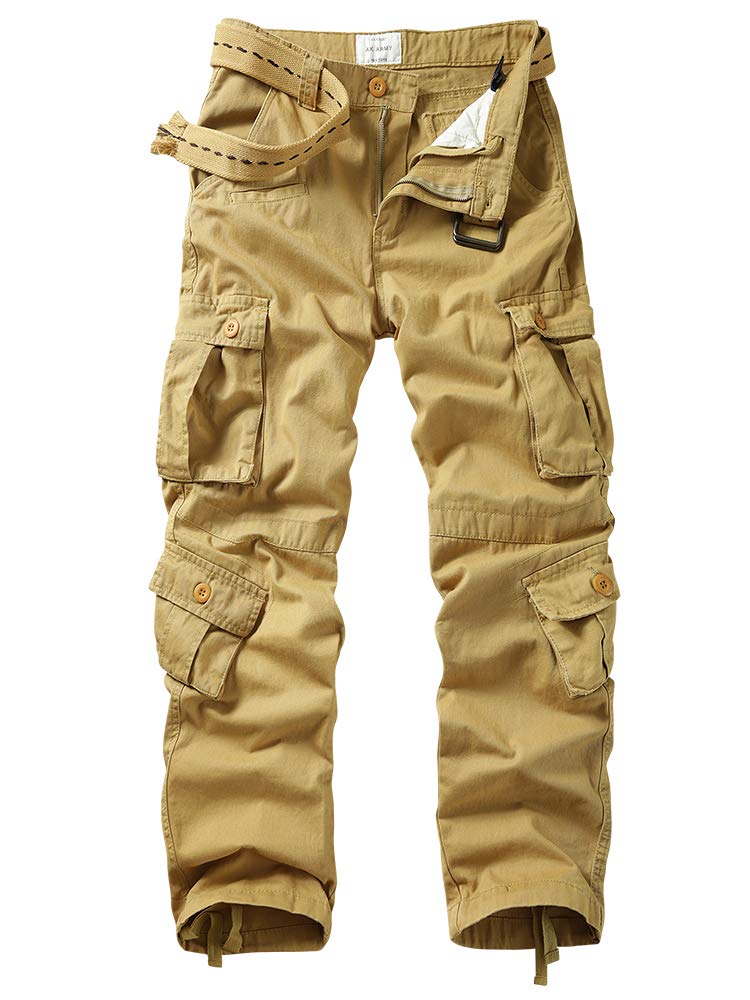 **Men's Cargo Pants - Casual Outdoor Camo Pants with Multi Pockets | Relaxed Fit Work Pants for Hiking, Camping & Everyday Wear**