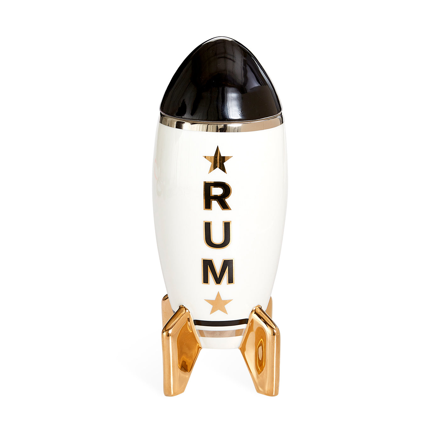 Premium Rocket-Shaped Glass Whiskey Decanter with Wood Stand - Elegant Bourbon & Scotch Liquor Dispenser for Home Bar, Gifts & Special Occasions
