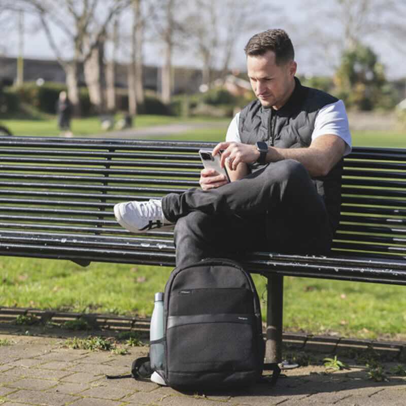 Targus GeoLite EcoSmart 16 Inch Laptop Backpack - Lightweight & Durable for Travel, Work & School - Black