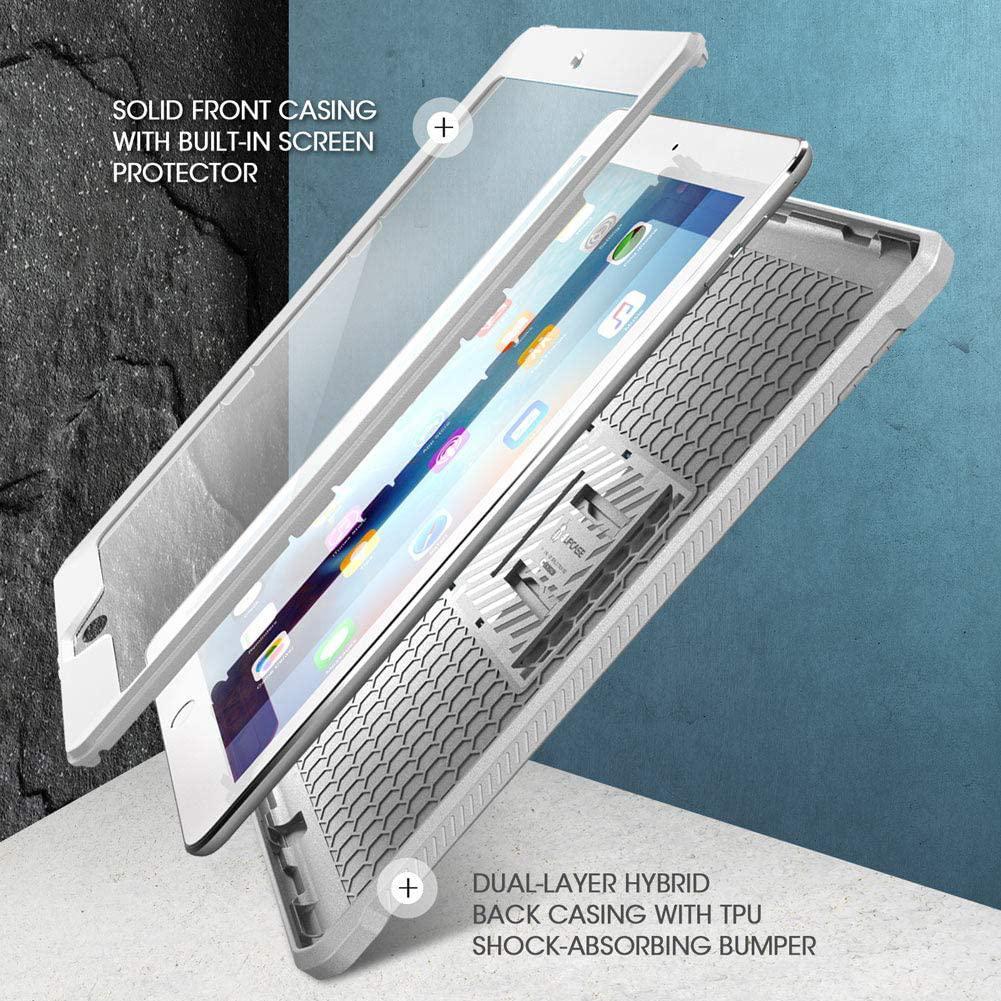 iPad 10.2 Inch Unicorn Beetle PRO Rugged Case - Shockproof Protective Cover with Built-in Screen Protector for iPad 7th/8th/9th Gen (White) - Perfect for Outdoor, Travel & Work Use