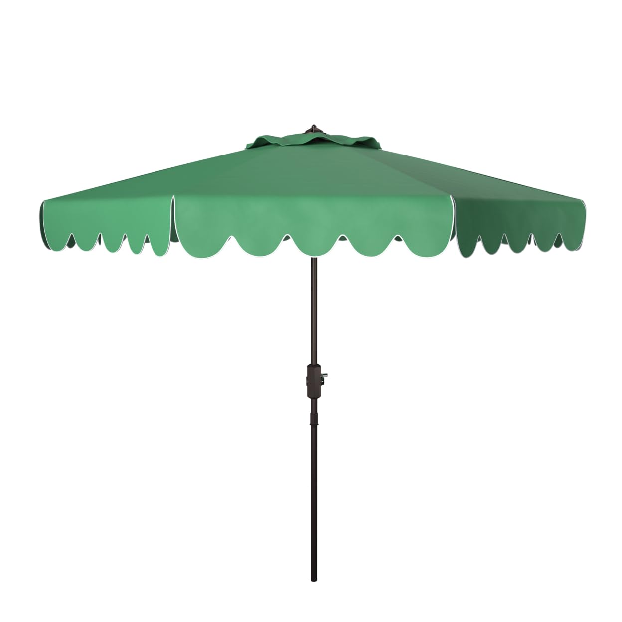 SAFAVIEH PAT8010A Venice Navy & White 9Ft Outdoor Umbrella with Crank & Push Button Tilt - Perfect for Patio, Poolside, and Garden Shade