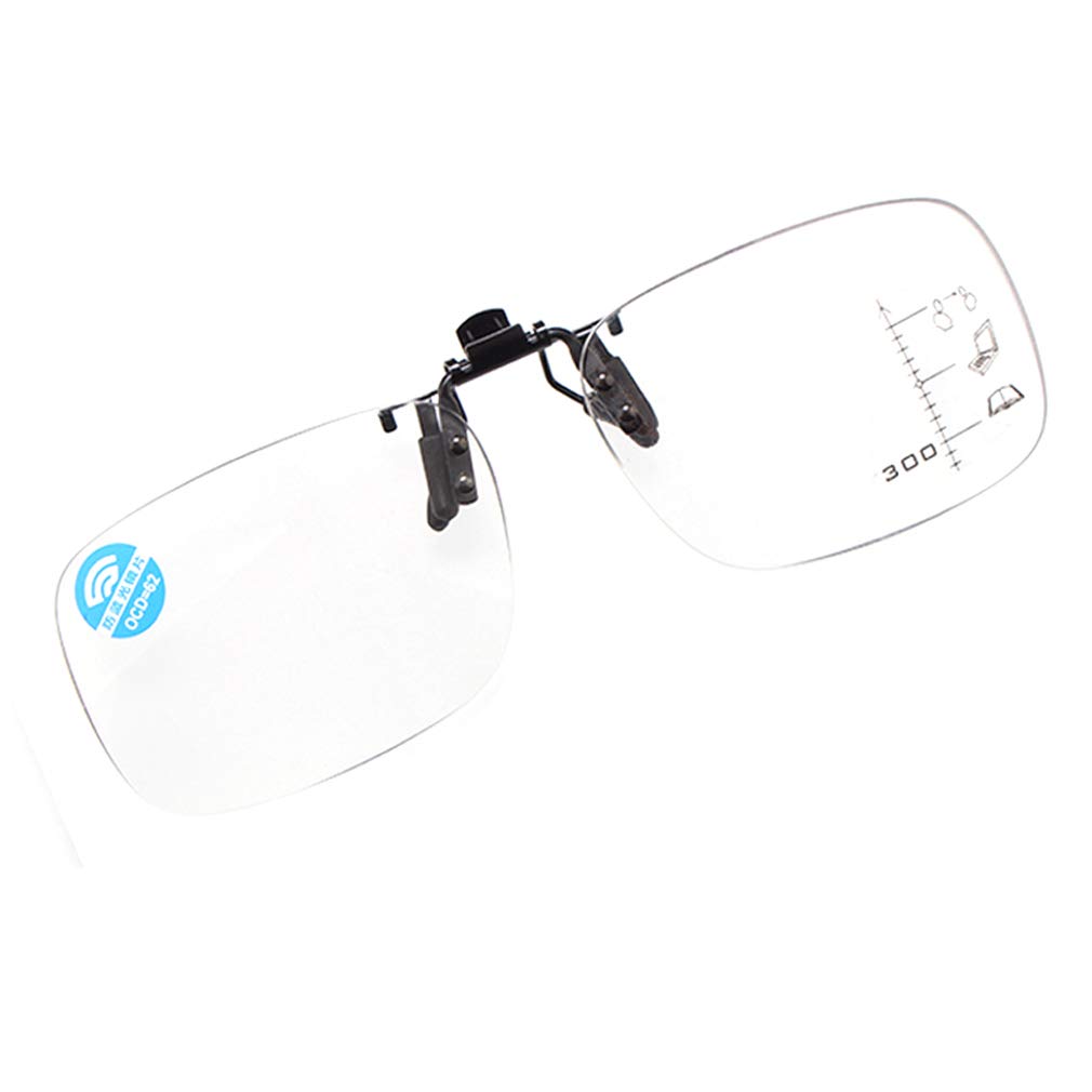 Clip-on Blue Light Blocking Reading Glasses with Multifocus Lenses - Perfect for Computer Work, Reading & Screen Time