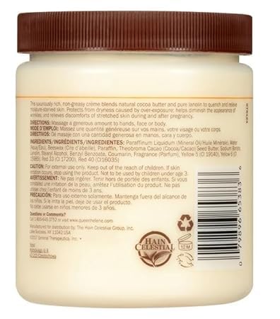 Queen Helene Cocoa Butter Face & Body Lotion for Dry Skin - 15 oz, Deep Moisturizing Cream with Vitamin E | Pack of 1 | Hydrating for Hands, Feet, Elbows & All Over Body Care