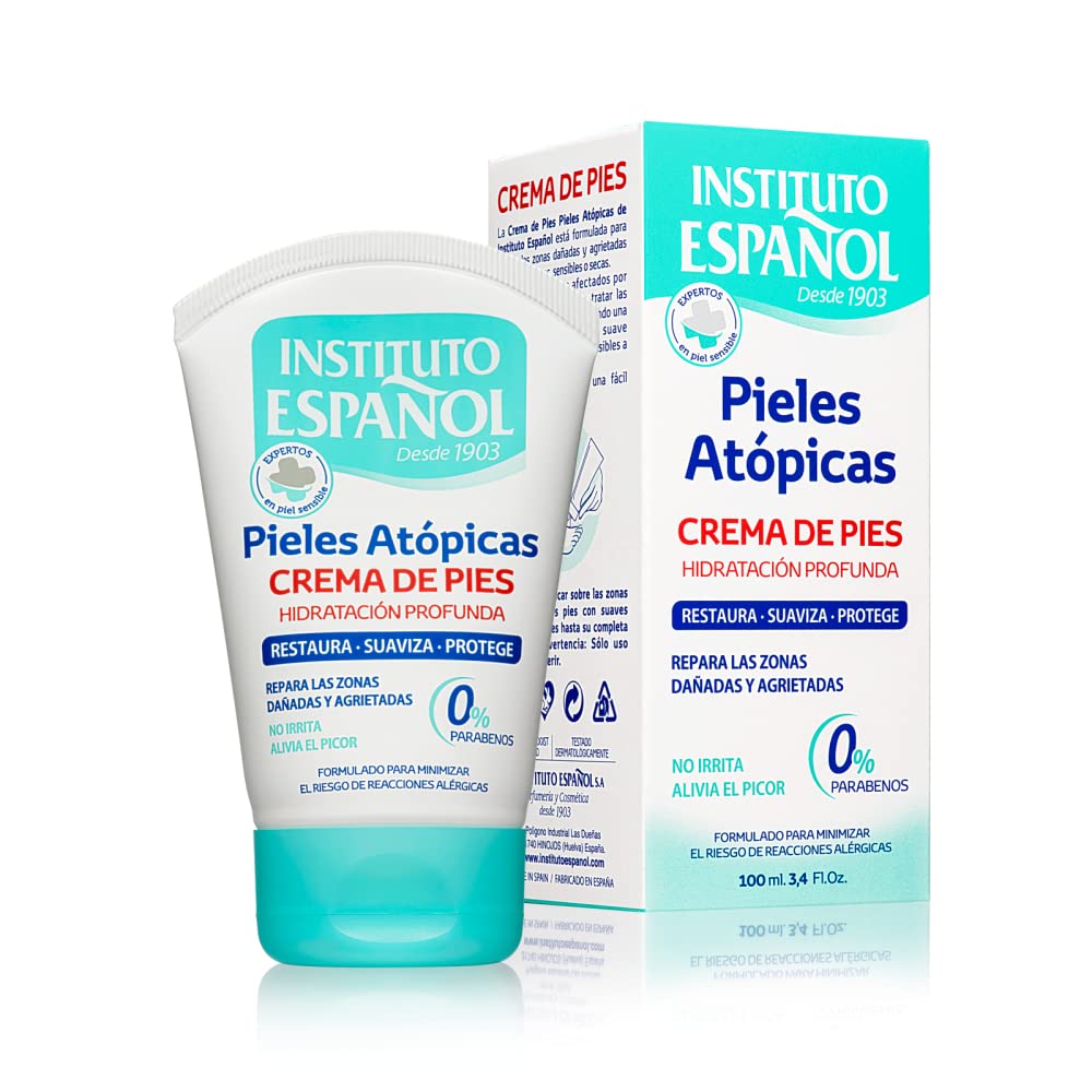 Atopic Skin Foot Cream 100ml - Intensive Moisturizing Treatment for Dry, Cracked Feet - Ideal for Eczema & Dermatitis Relief - Perfect for Daily Foot Care & Nighttime Repair