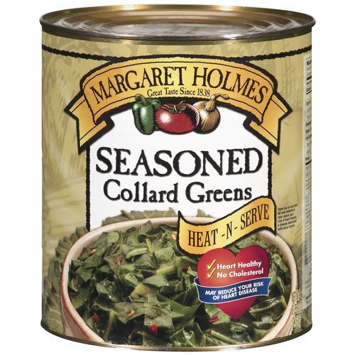 Margaret Holmes Seasoned Collard Greens 15 oz - Southern Style Canned Vegetables for Soul Food, BBQ & Holiday Meals