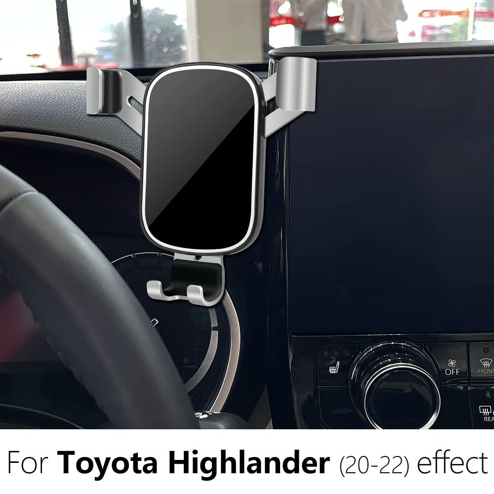 Universal Car Phone Holder Mount for Toyota Highlander & Highlander Hybrid 2020-2025 - Dashboard & Air Vent Compatible - Hands-Free GPS Navigation, Charging & Safe Driving Accessory - Perfect for Commuting, Road Trips & Uber/Lyft Drivers