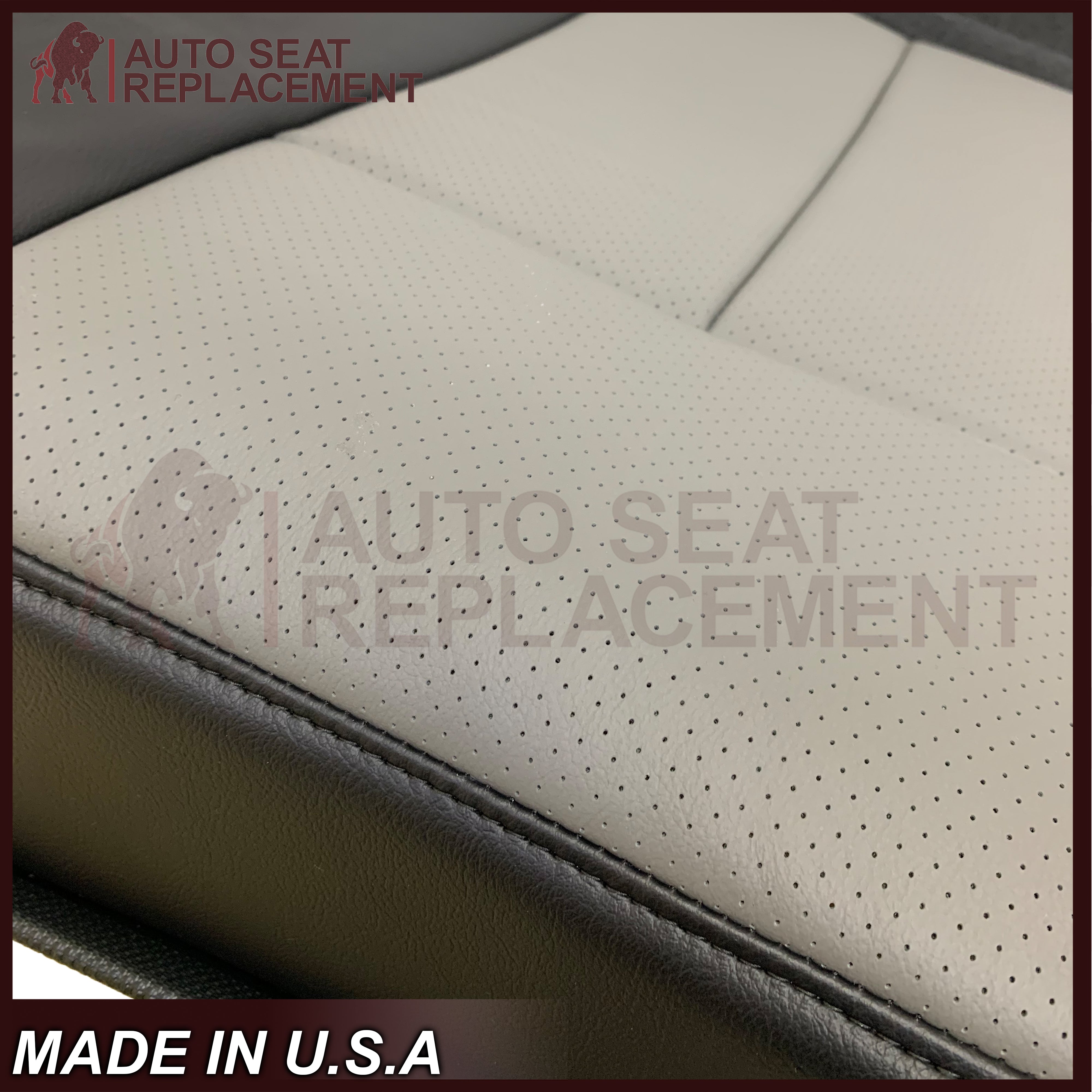 2007-2008 Ford Expedition Eddie Bauer Seat Cover - Bottom Cushion Cover for Driver or Passenger Side - 2-Tone Gray & Black - Durable Car Seat Protector for Trucks & SUVs - Perfect for Road Trips, Camping & Family Adventures