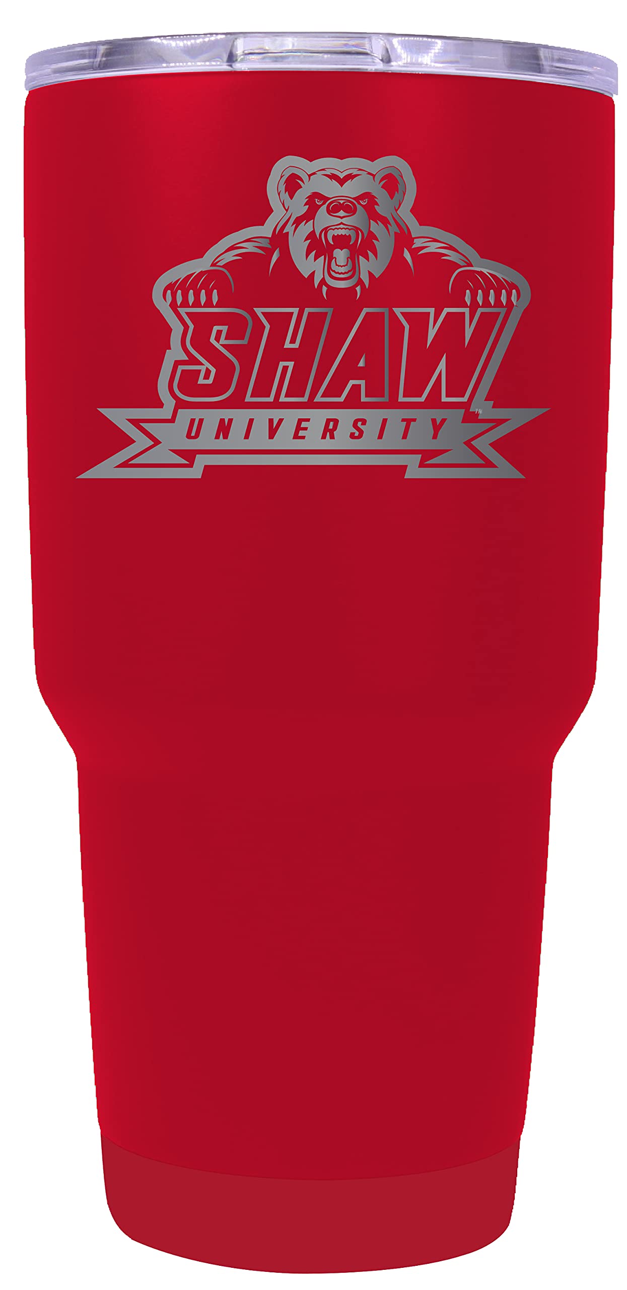 Shaw University Bears 24oz Insulated Stainless Steel Tumbler with Laser Etching - Red - Perfect for College Students, Alumni & Fans - Great for Hot/Cold Drinks at Games, Tailgates & Campus Life