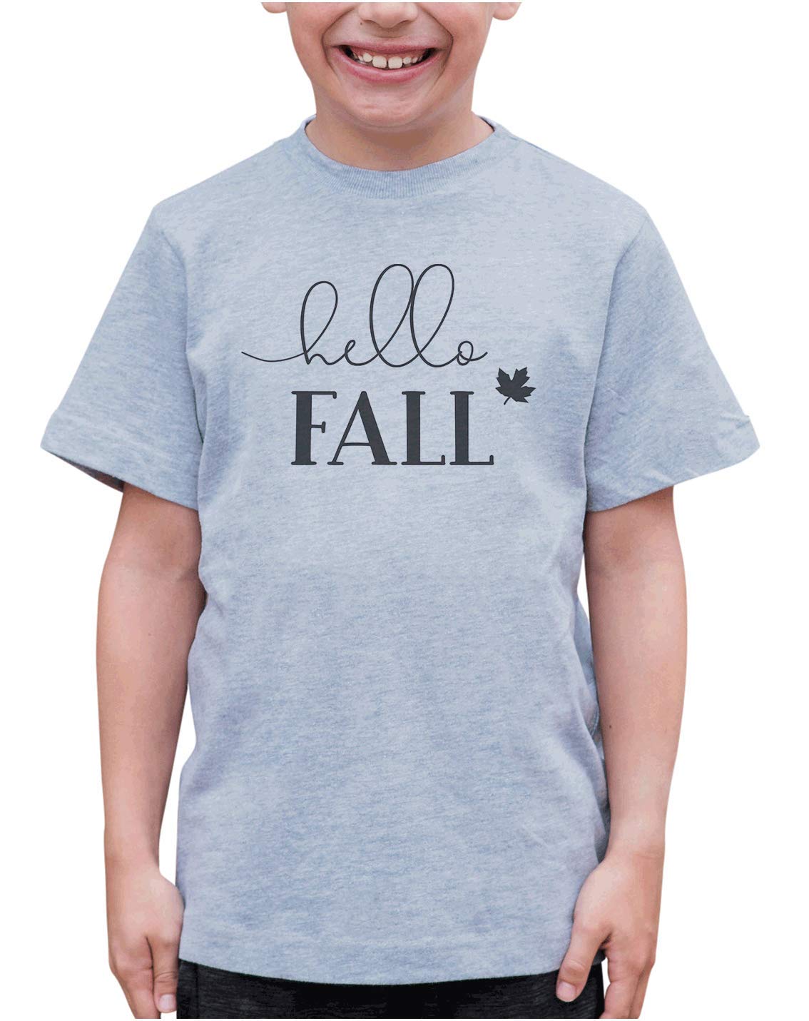Hello Fall Kids T-Shirt | Cute Autumn Graphic Tee for Boys & Girls | Perfect for School, Pumpkin Patch & Family Photos