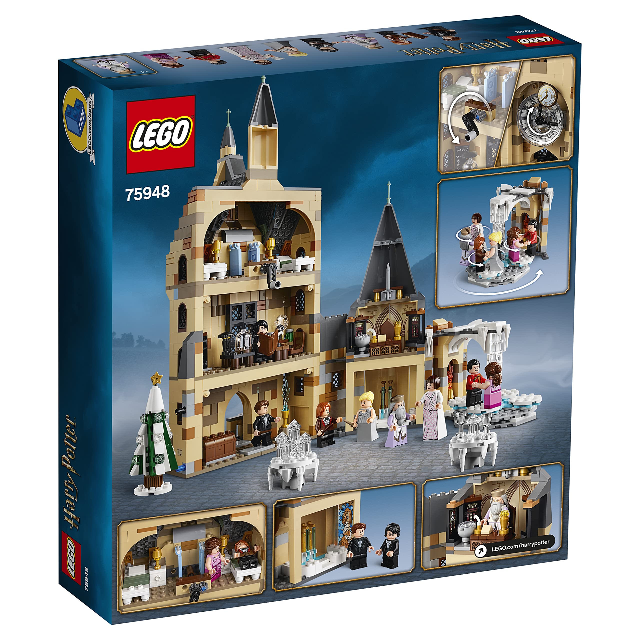 LEGO Harry Potter Hogwarts Clock Tower Building Set 75948 - Compatible with Great Hall & Whomping Willow Castle - Collectible Toy Gift for Kids & Adults - Perfect for Harry Potter Fans, Birthday Gifts & Home Decor
