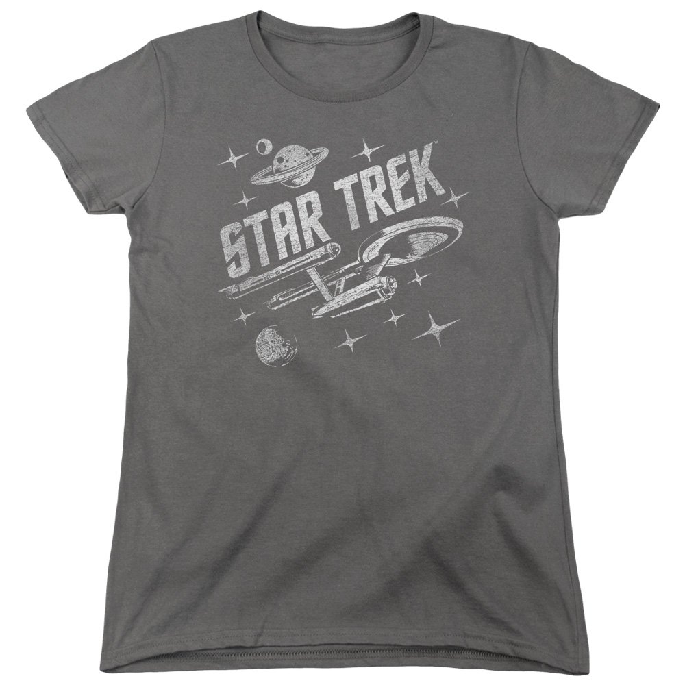 Star Trek Through Space Women's T-Shirt | Officially Licensed Sci-Fi Graphic Tee | Perfect for Cosplay, Conventions & Everyday Wear