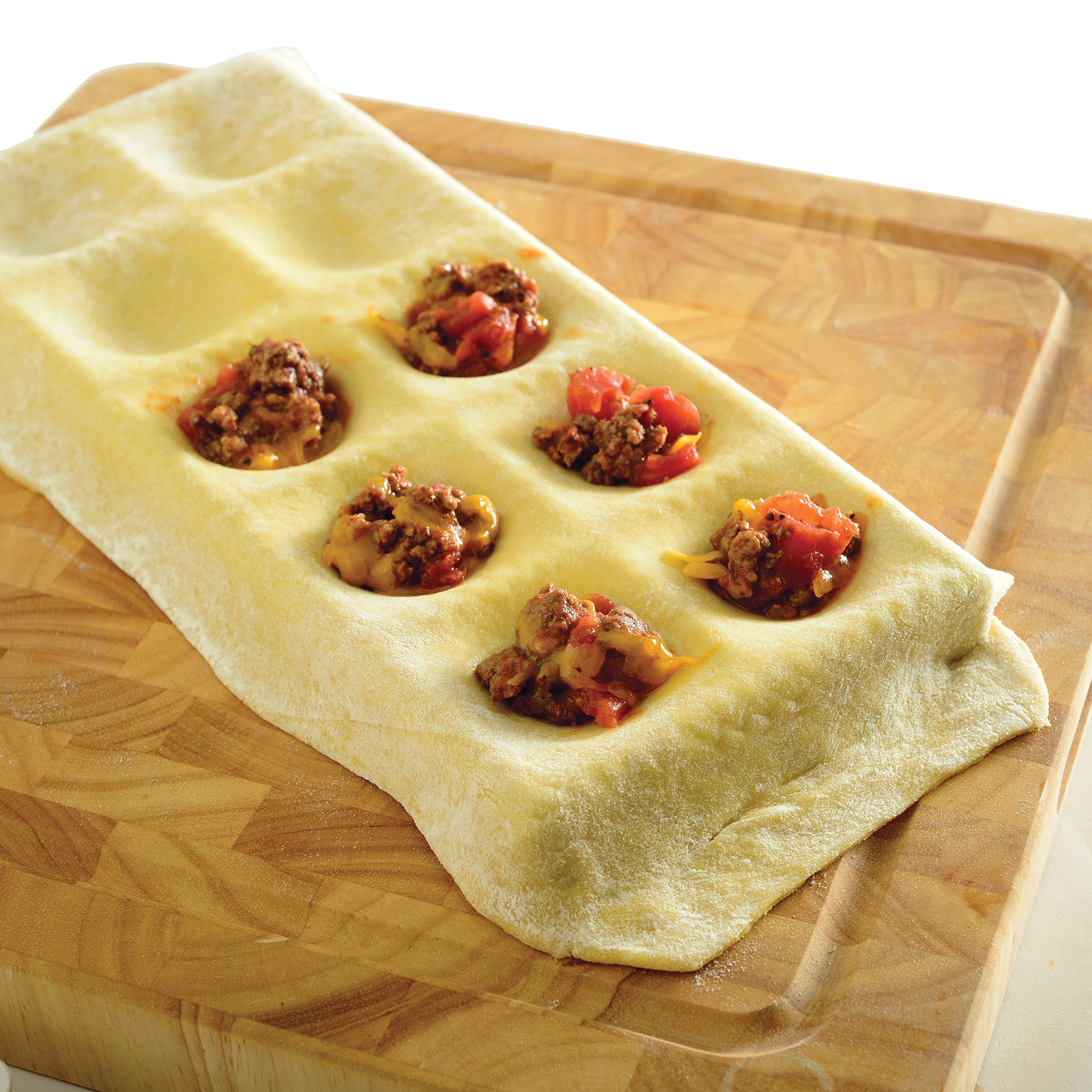 Norpro Jumbo Ravioli Maker with Press - Large Pasta Dough Press for Homemade Ravioli - Perfect for Italian Cooking, Family Dinners & Gourmet Pasta Making