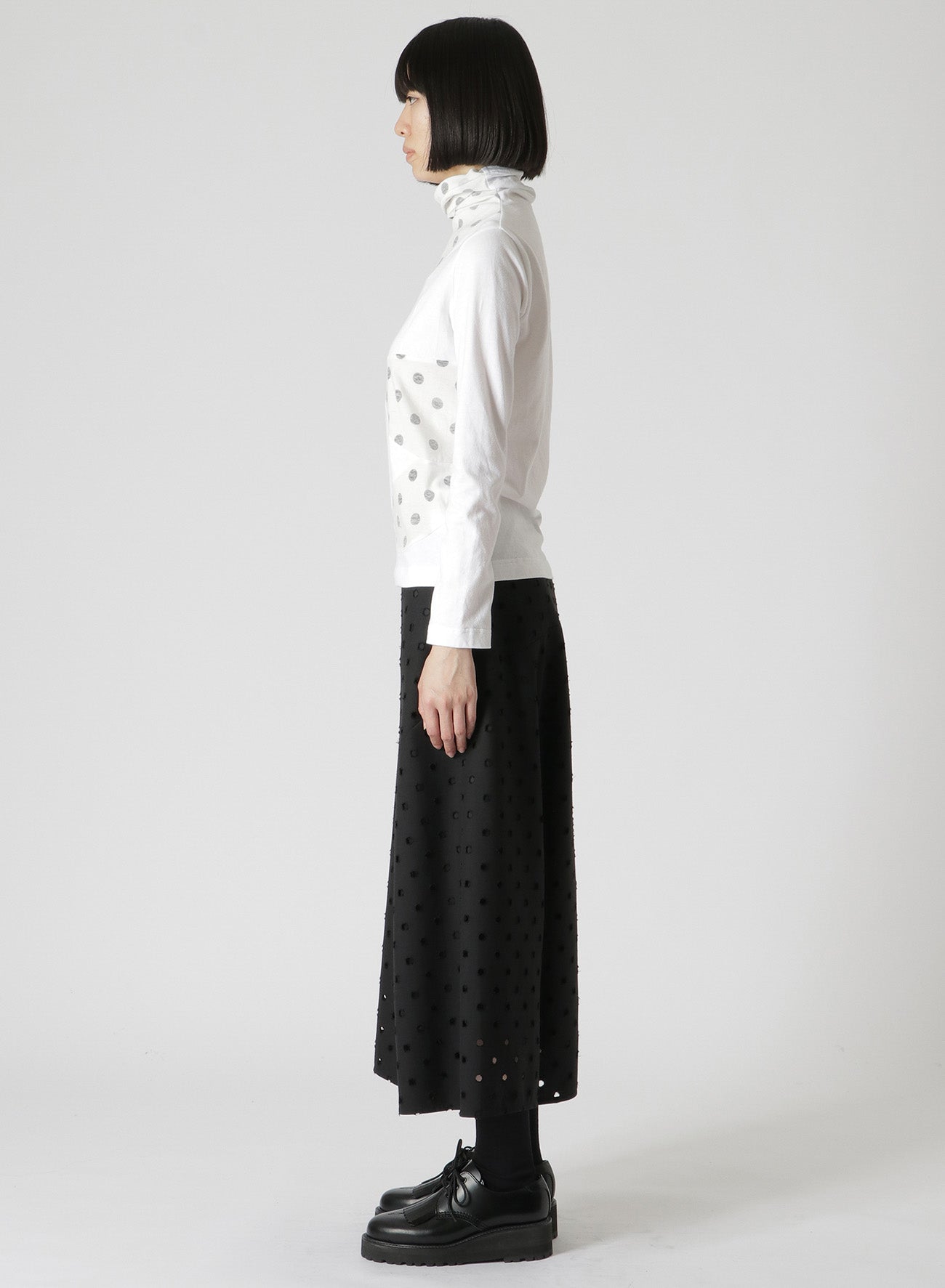 Soft Cotton Jersey Patchwork Turtleneck Sweater for Women - Cozy Winter Layering & Casual Office Wear