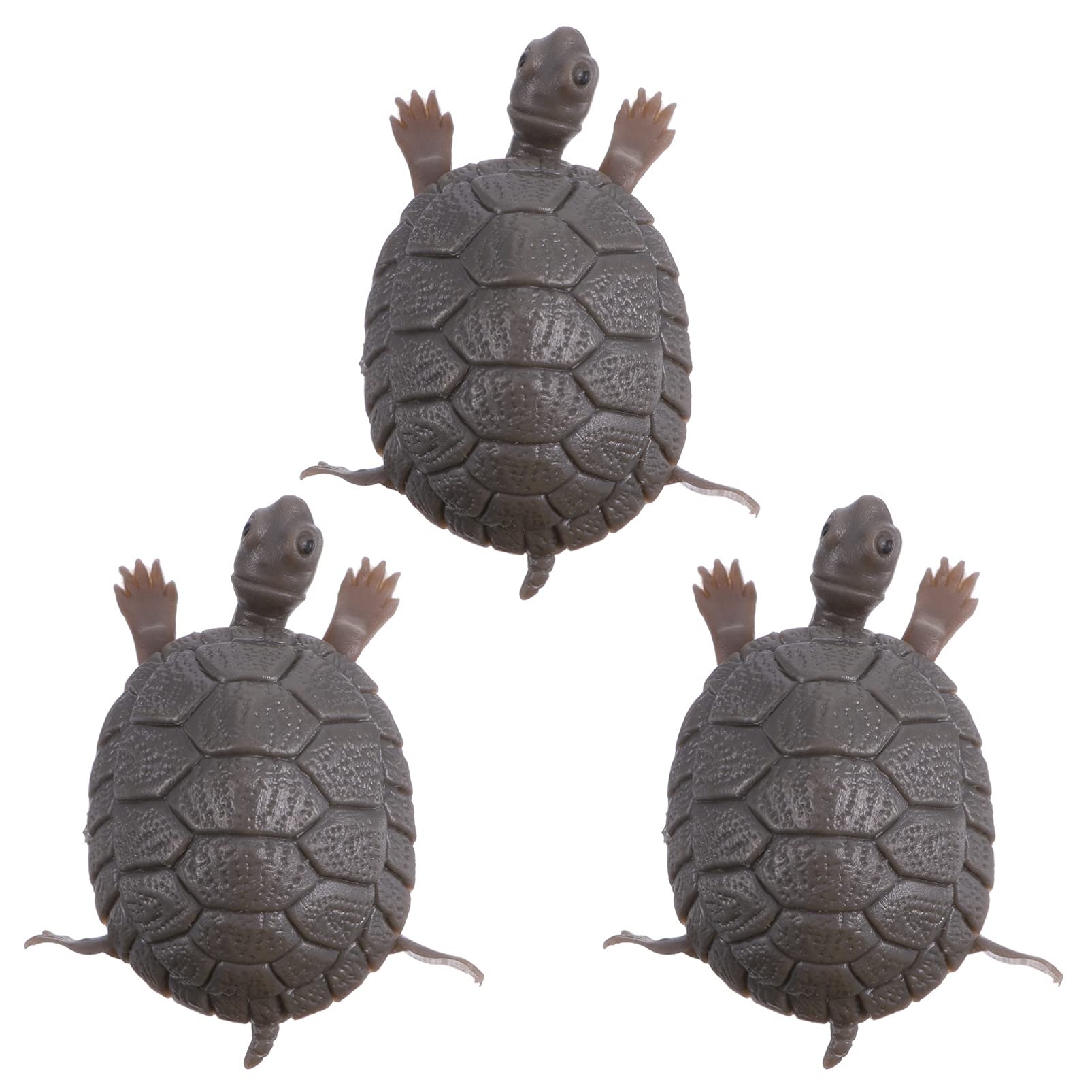 Balacoo 3pcs Plastic Turtle Figurines for Aquarium Decor - Fish Tank Landscape Ornament
