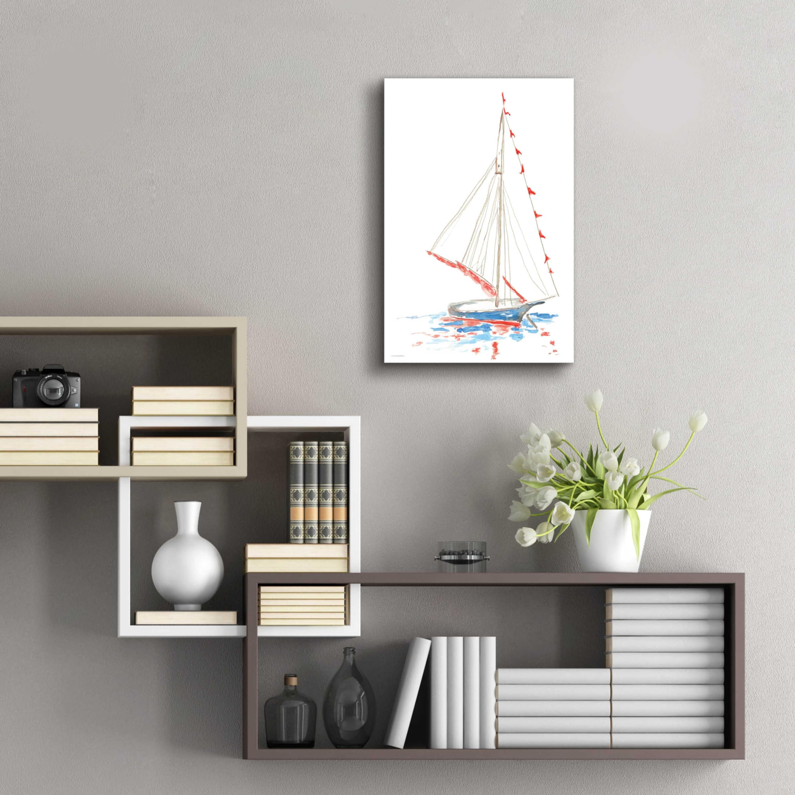 Epic 'Boat Parade' Acrylic Glass Wall Art by Kamdon Kreations - 16x24 Inches Modern Home Decor for Living Room, Bedroom & Office