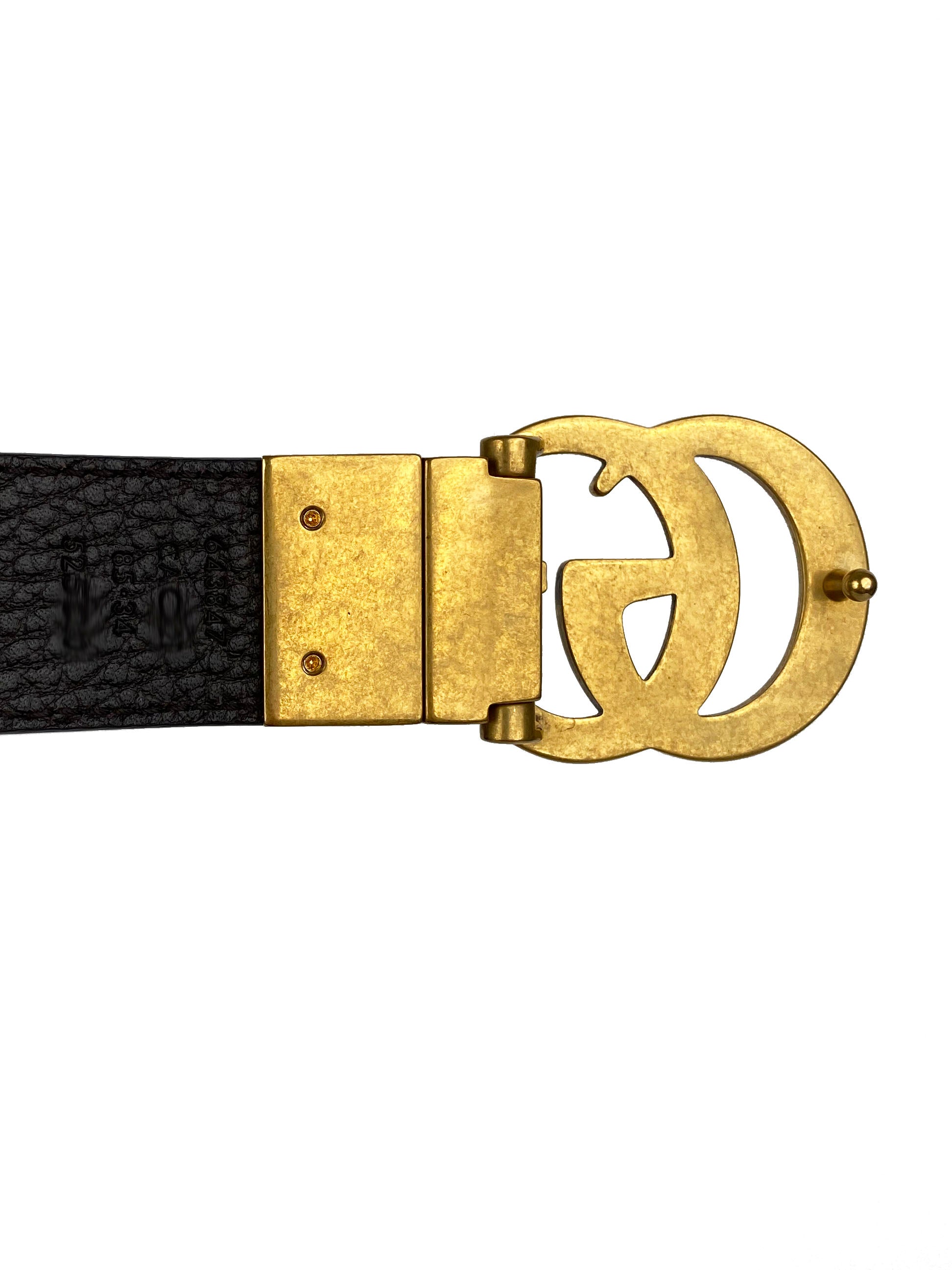 Gucci Black & Brown Reversible Thin Belt 85 - Premium Leather Waist Belt for Women & Men | Fashion Accessory for Jeans, Dresses & Formal Wear