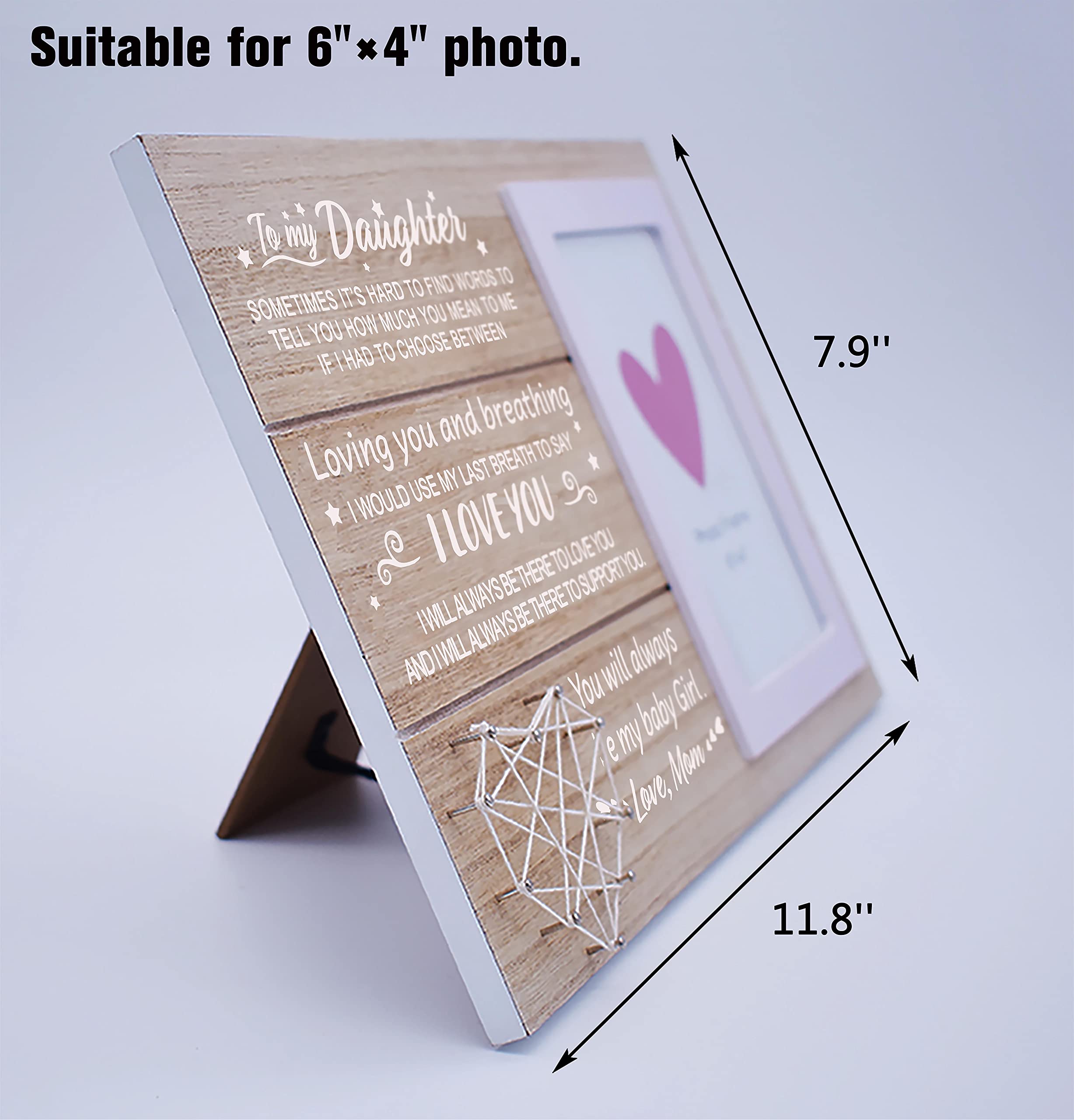 Personalized Daughter Gift from Mom or Dad - 'You Will Always Be My Baby Girl' Photo Frame for Birthday, Graduation, Christmas - Heartfelt Keepsake for Special Moments | Perfect for Bedroom, Nursery, or Office Decor