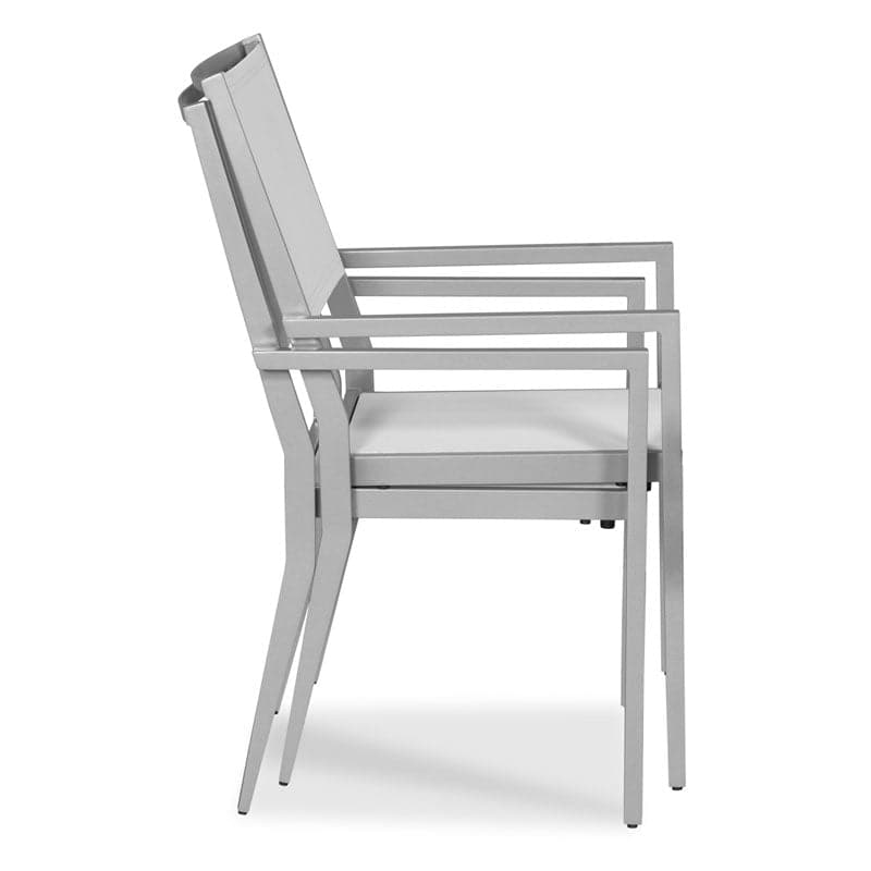 Amalfi Stackable Arm Chair - Modern Indoor/Outdoor Dining & Patio Seating - Perfect for Restaurants, Cafes, and Home Decor