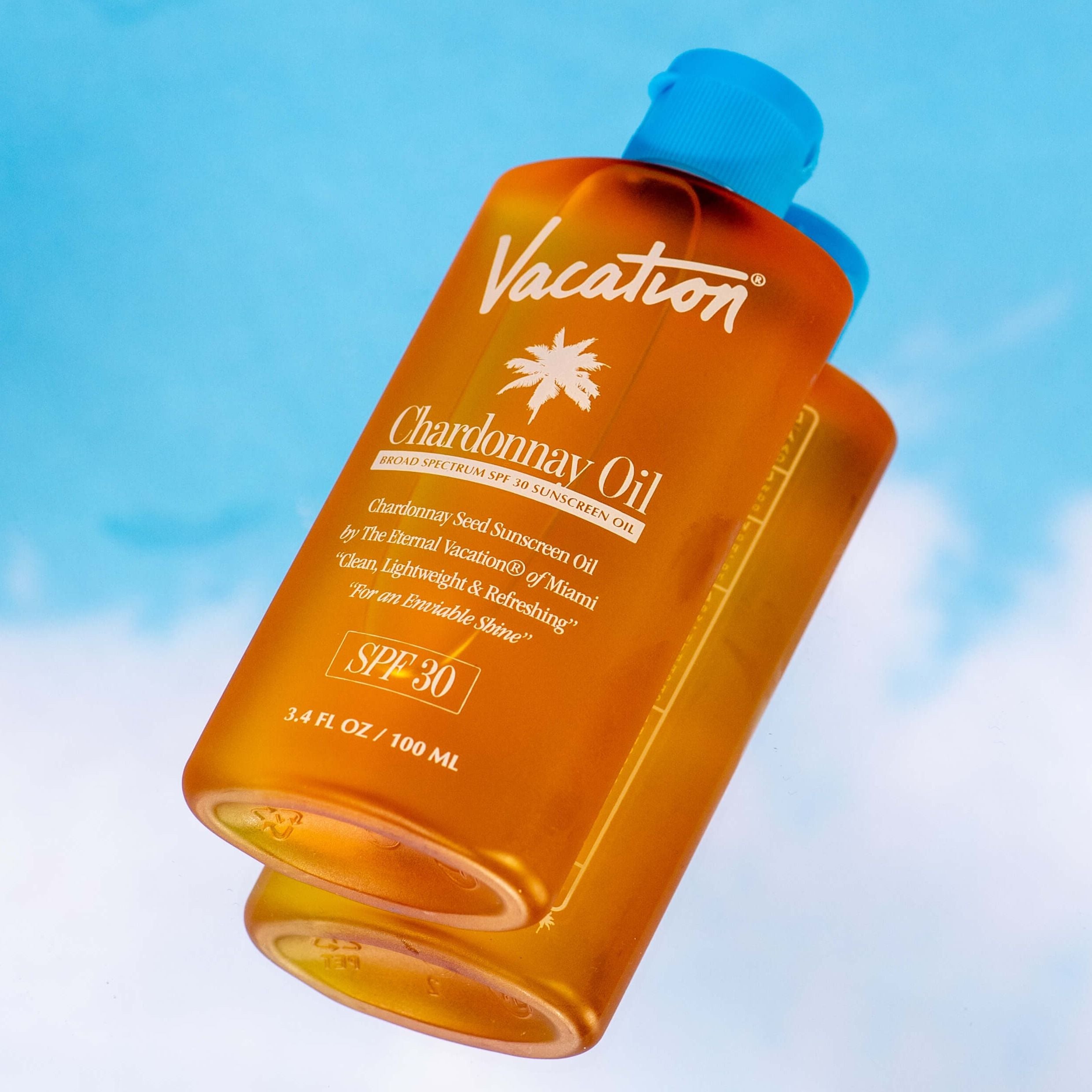 Organic Chardonnay Oil SPF 30 Sunscreen - Natural Broad Spectrum UVA/UVB Protection - Lightweight & Non-Greasy for Face & Body - Perfect for Beach, Pool & Outdoor Activities