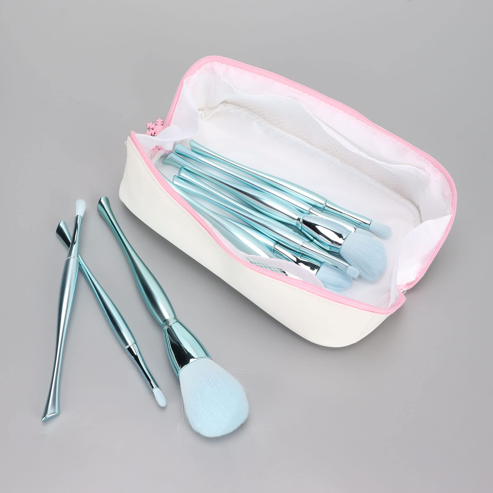EXCLUZO Professional 10-Piece Makeup Brush Set - Soft Blush Brush, Foundation, Eyeshadow & Powder Brushes for Flawless Daily Makeup | Perfect for Home, Travel & Professional Makeup Artists
