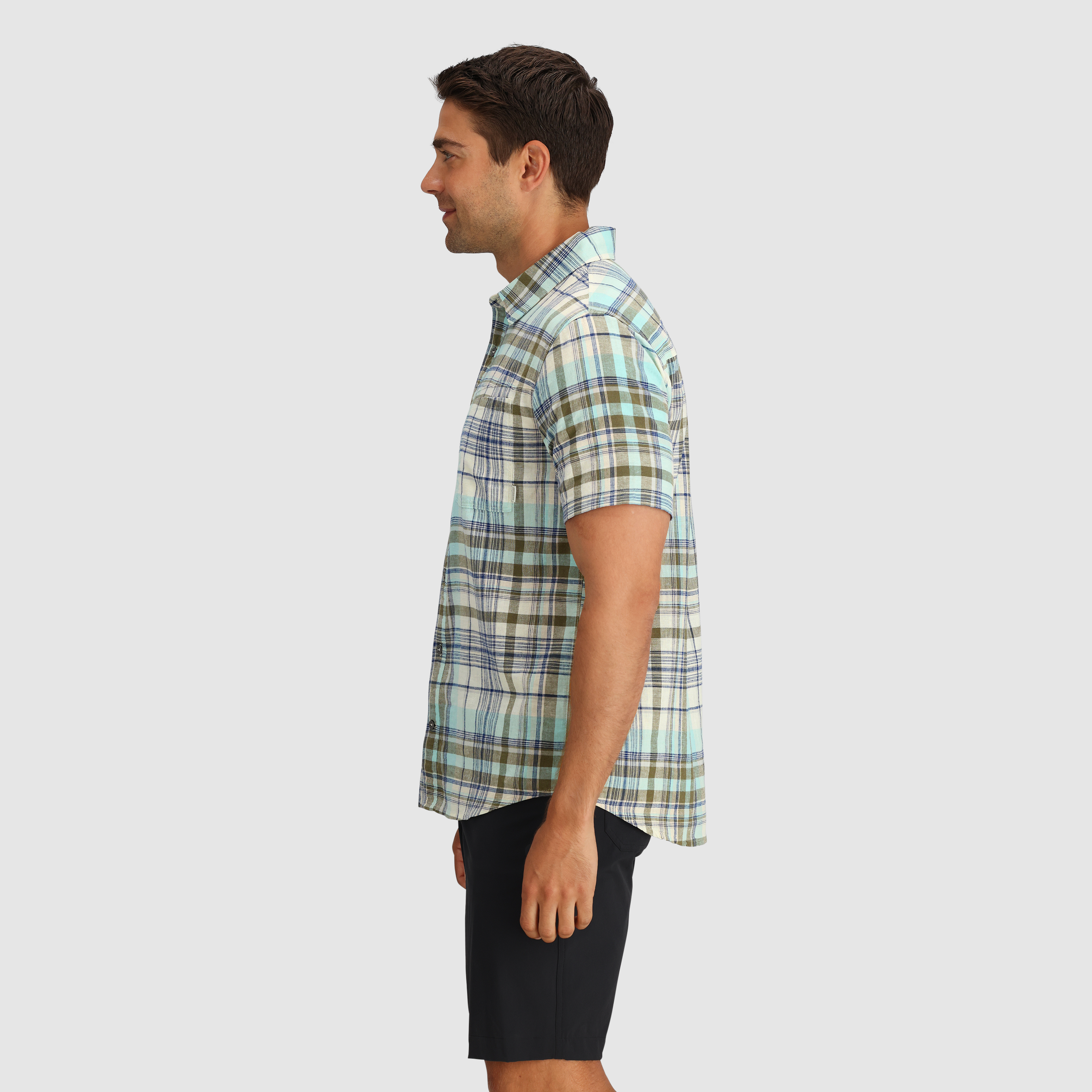 Men's White Plaid Shirt - Casual Button Down Long Sleeve Shirt for Men | Perfect for Office, Date Night & Outdoor Activities | Final Sale