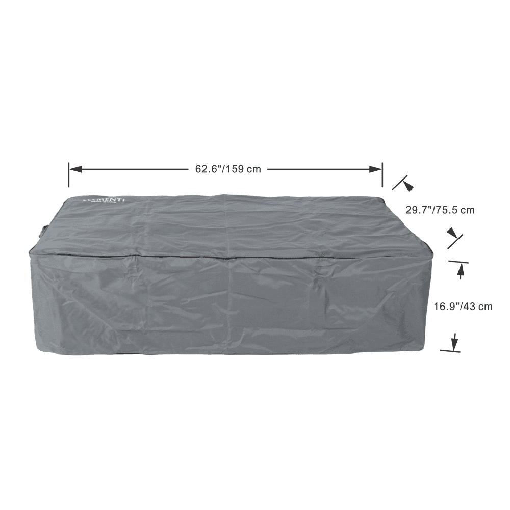 Premium Carrara Marble Porcelain Rectangular Fire Pit Table - Outdoor Patio Heater for Backyard, Garden & Poolside Gatherings